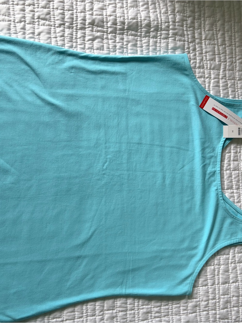 Talbots ReversibleWomen's Light Aqua Blue Sleeveless Tank Top